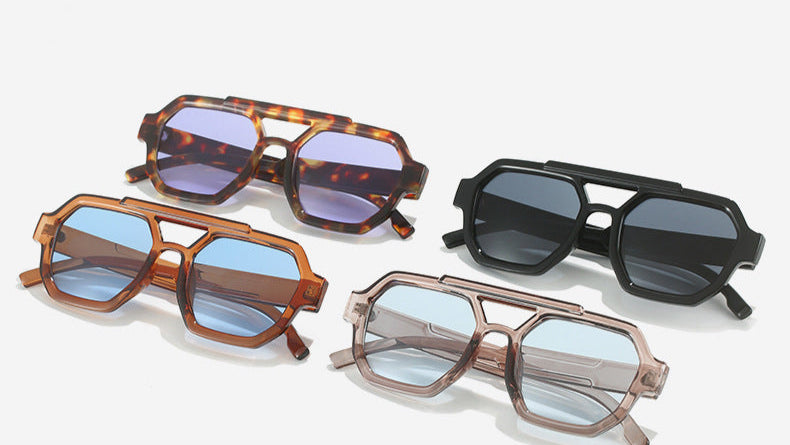 Polygon Double Beam Sonnenbrille Pilot Sunshade Sonnenbrille