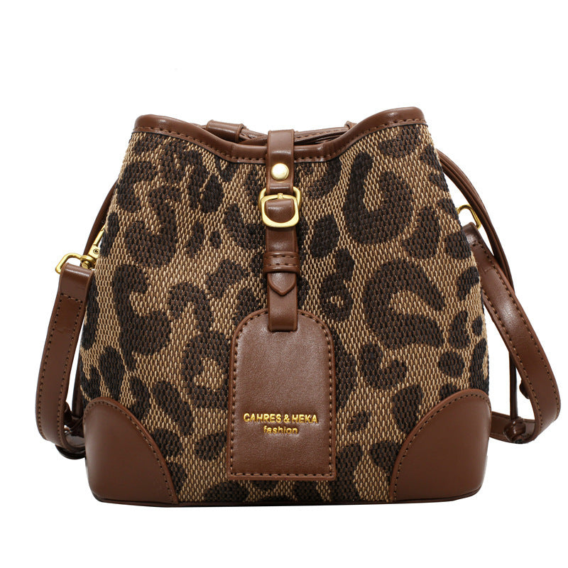 Retro Kleine Tasche Weibliche Mode Leopard Print