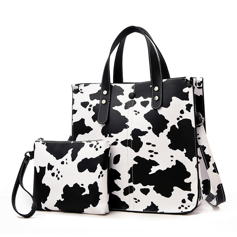 Neu Geometrische Leopardenmuster Mutter Tasche zweiteilige Set