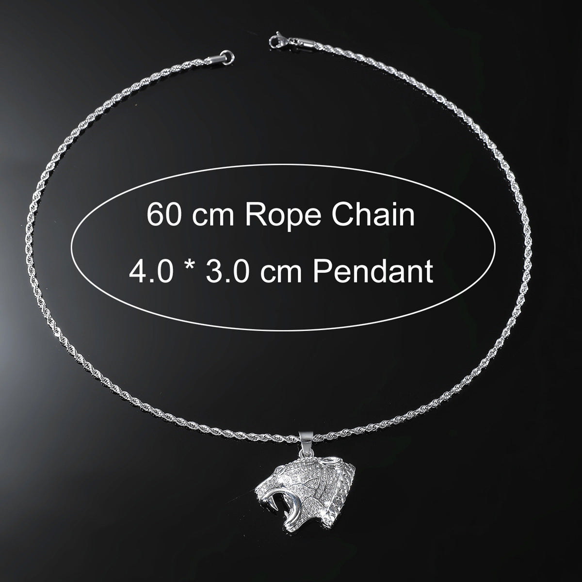 Leopardenkopf Anhänger Halskette Herren Halskette Jewellery