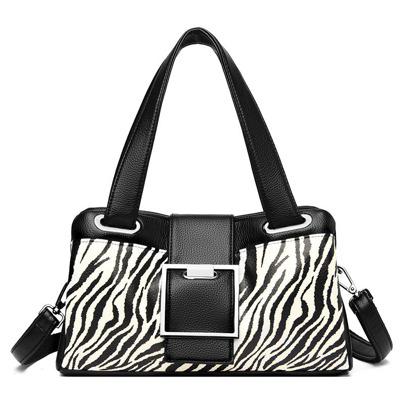 Leopardenmuster Weiches Leder Mode Schulter Kuriertasche