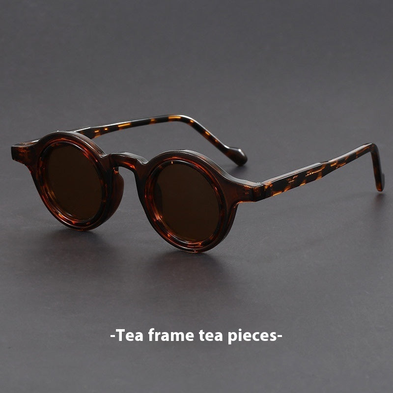 Handgefertigte Retro-Sonnenbrille mit Tofu-Pudding-Rahmen Damen-Retro-Sonnenbrille mit dickem Rahmen