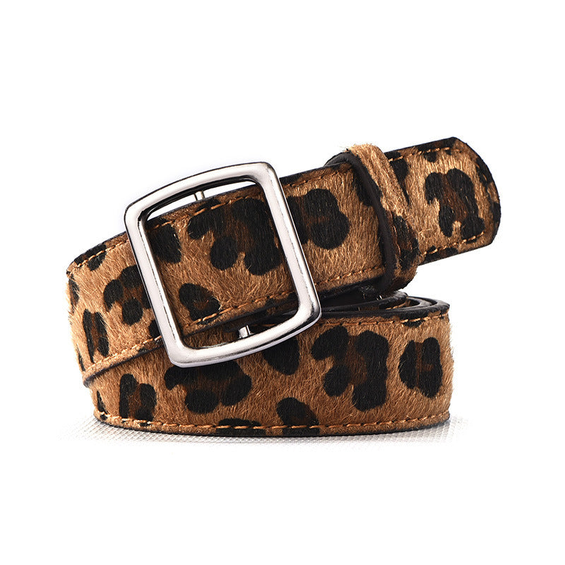 Modische Leopard Print Gürtel Weiblich Dekorative Pin Schnalle