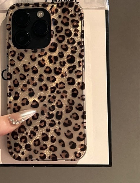 Neue All-inclusive hochwertige Feder Garn braun Leopard gedruckt Telefon Fall