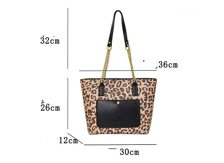 Leopardenmuster Herbst Schulter Achsel Tasche