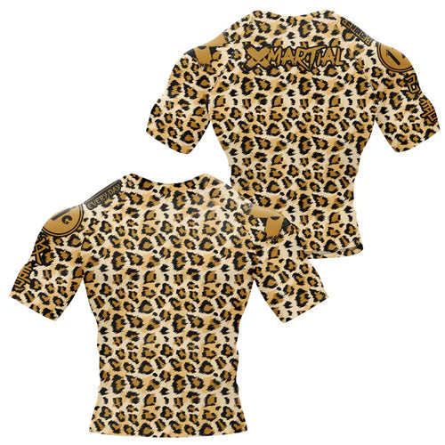Leopard Print T-Shirt für Männer mit kurzen Ärmeln