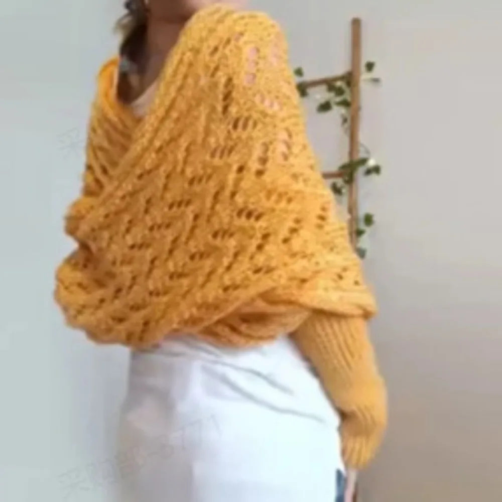 Gestrickter Zopfstrick Bolero für Frauen
