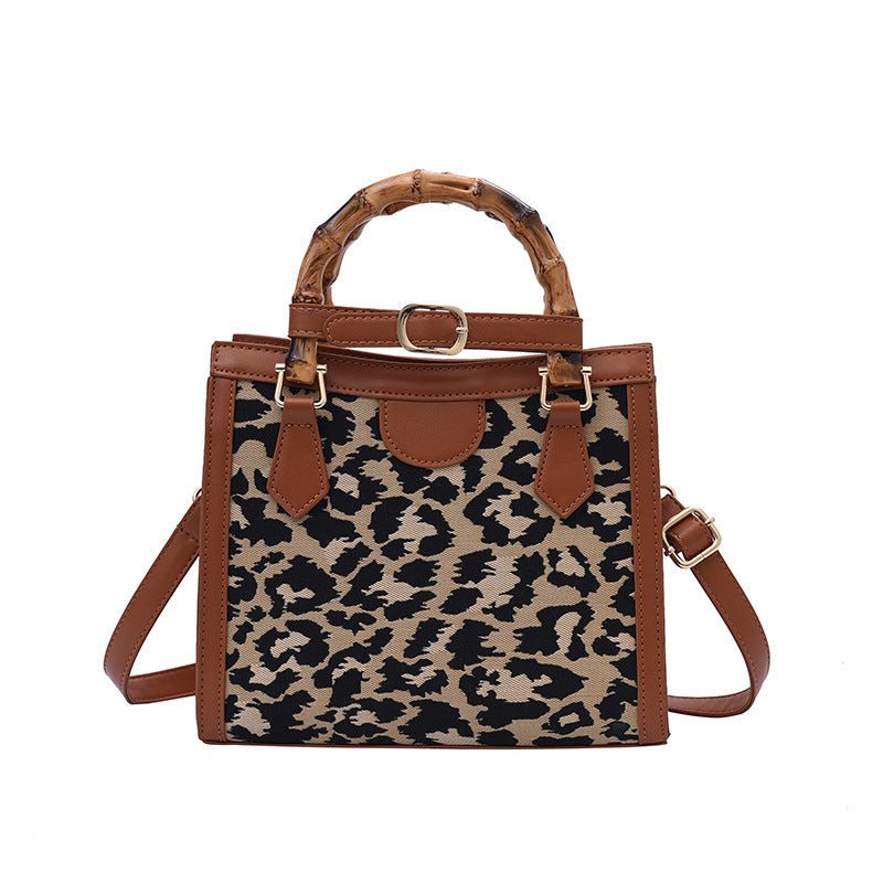 Leopardenmuster Kleine quadratische Tasche Handtasche