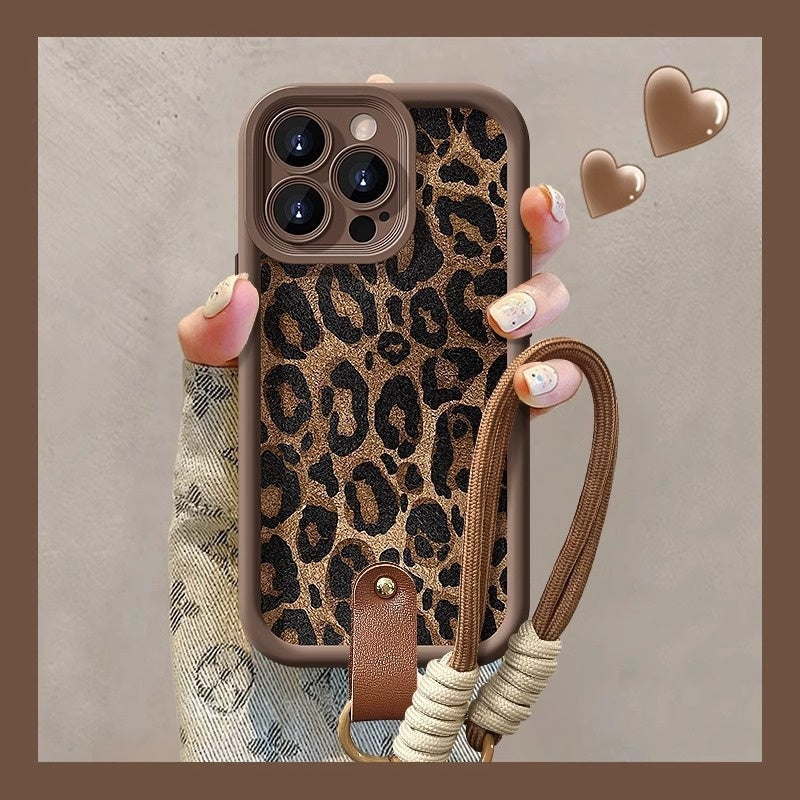 Leopard Print Lanyard für 16 Handytasche