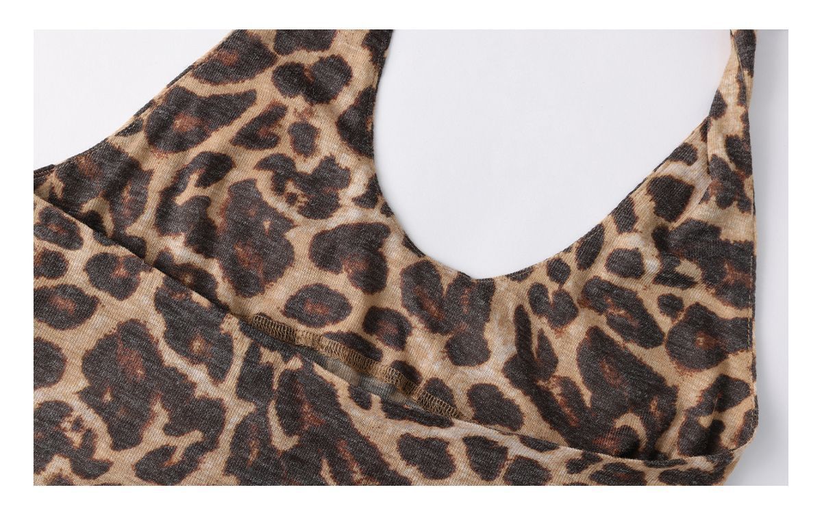 Leopard Print American Retro Millennium Hot Girl Kleid