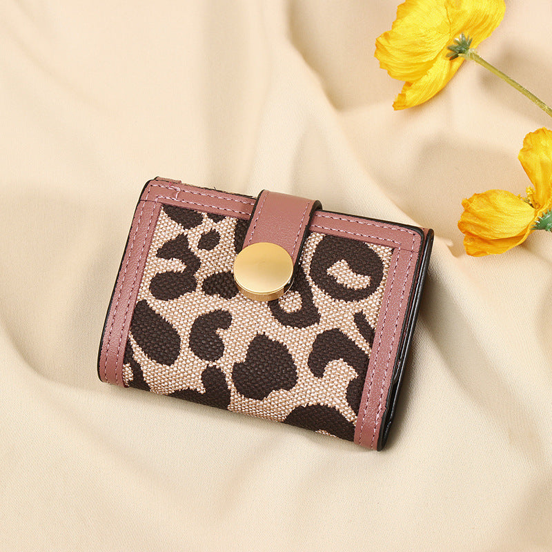 Women's Trendy Leopard Print Fashion Short Wallet