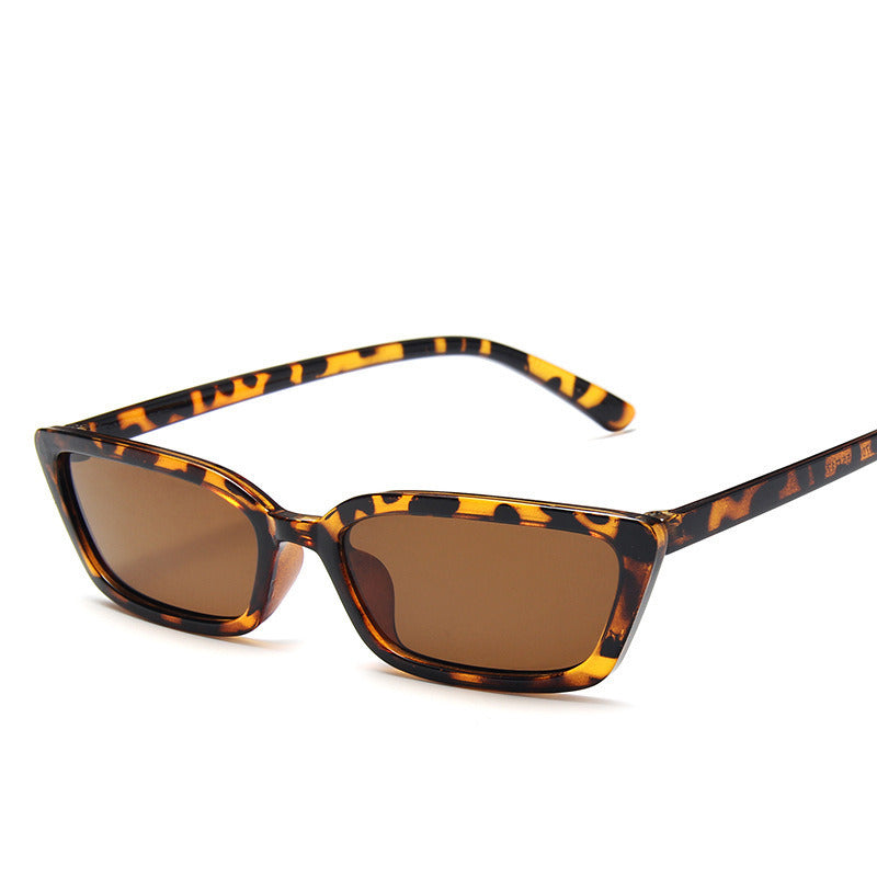 Sonnenbrille mit schmalem Rahmen Zweifarbige Sonnenbrille