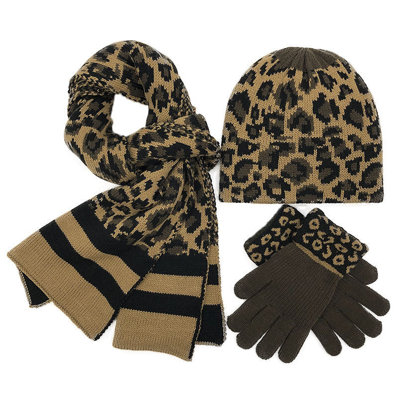 European And American Leopard Print Warm And Thick Suit
