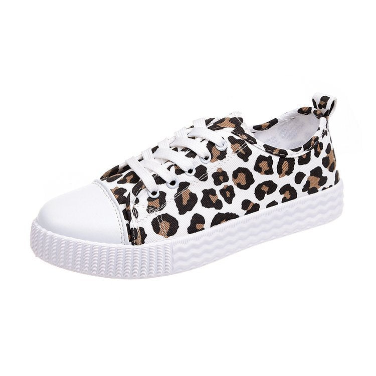Leopard Muster wilde Leinwand Schuhe Student ins flachen Boden Schuhe Flut