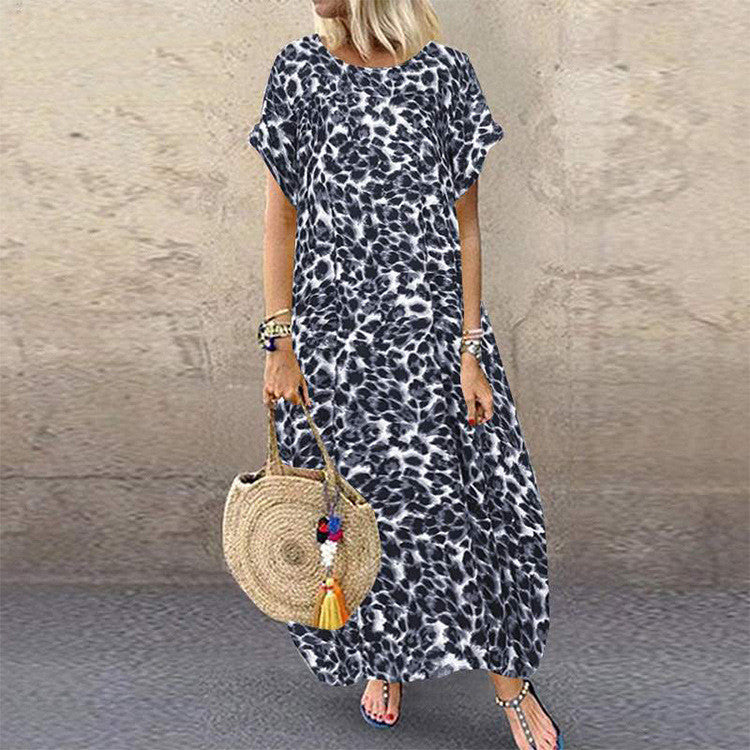 Sexy Leopard Print Damen Lose Kleid