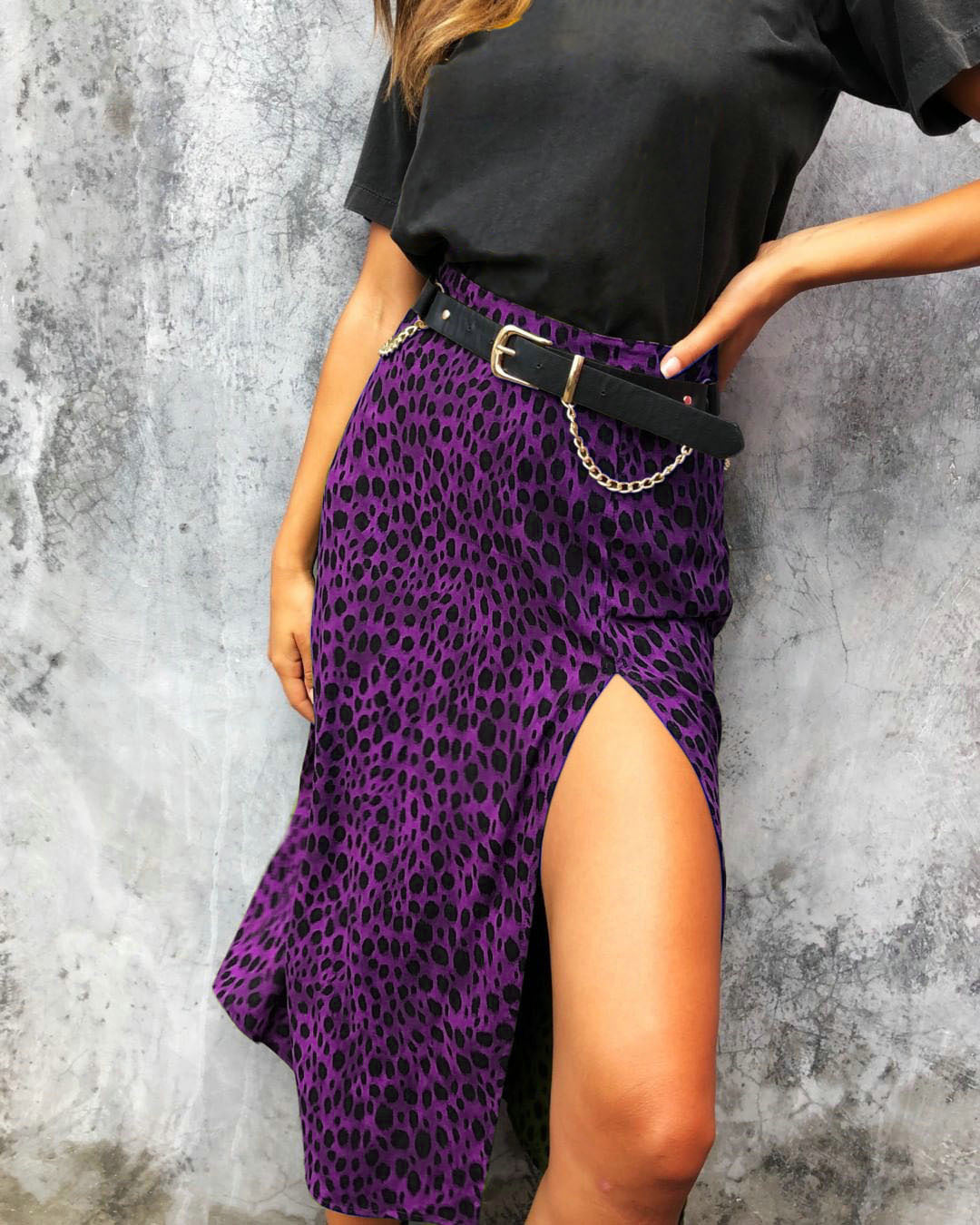 Leopard print skirt