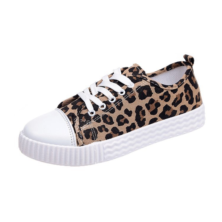 Leopard Muster wilde Leinwand Schuhe Student ins flachen Boden Schuhe Flut
