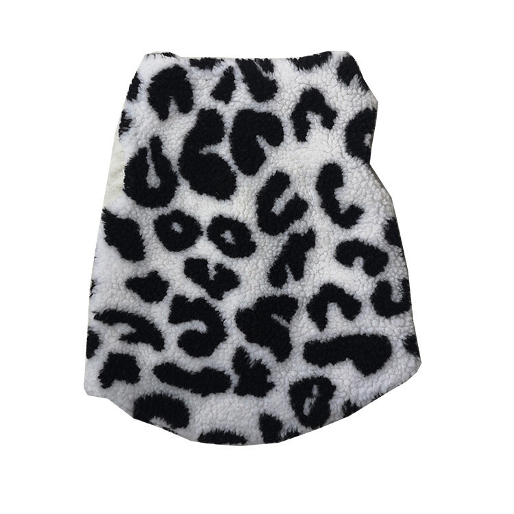 Cashmere thickened cow leopard pet's vest