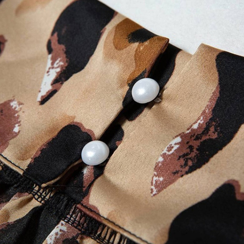 Fashion Leopard Print Halterneck Se Xy Bare Back Top