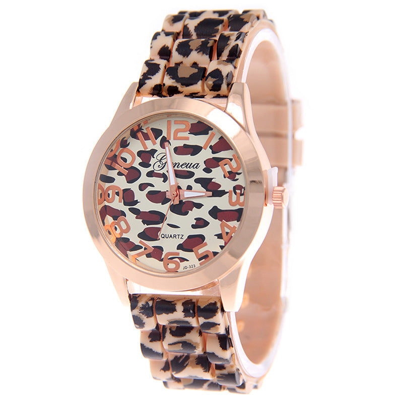 Fashion Leopard Print Geneva Business Watch