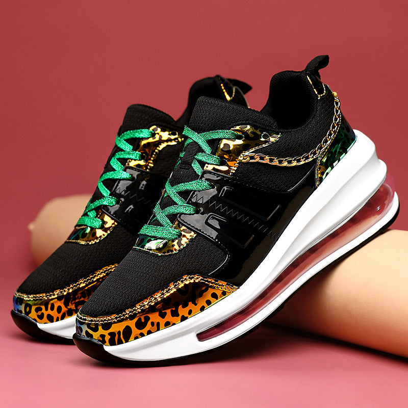 Reflektierende Leopard Print Casual Sportschuhe