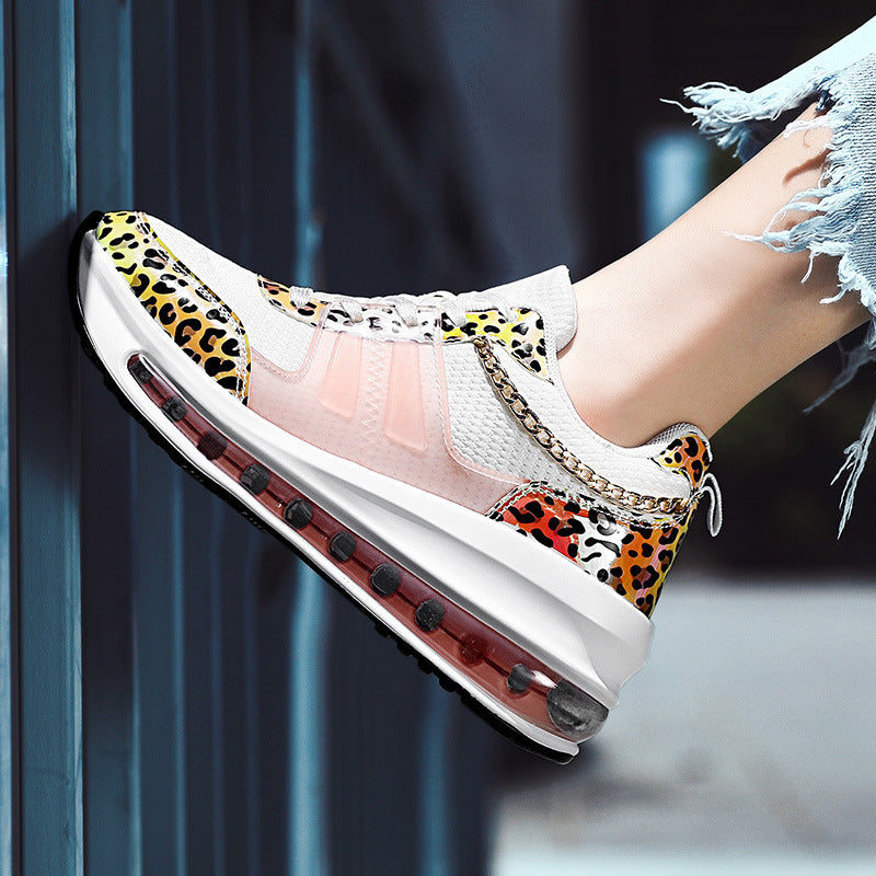 Reflektierende Leopard Print Casual Sportschuhe