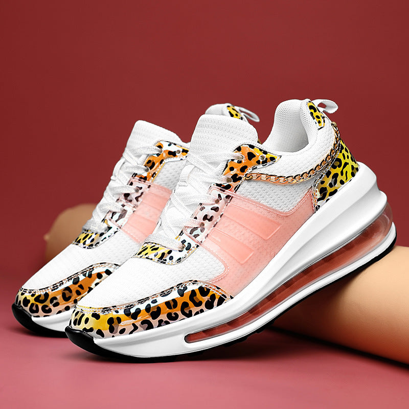 Reflektierende Leopard Print Casual Sportschuhe