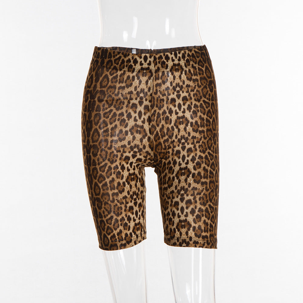 Leopard print base yoga pants