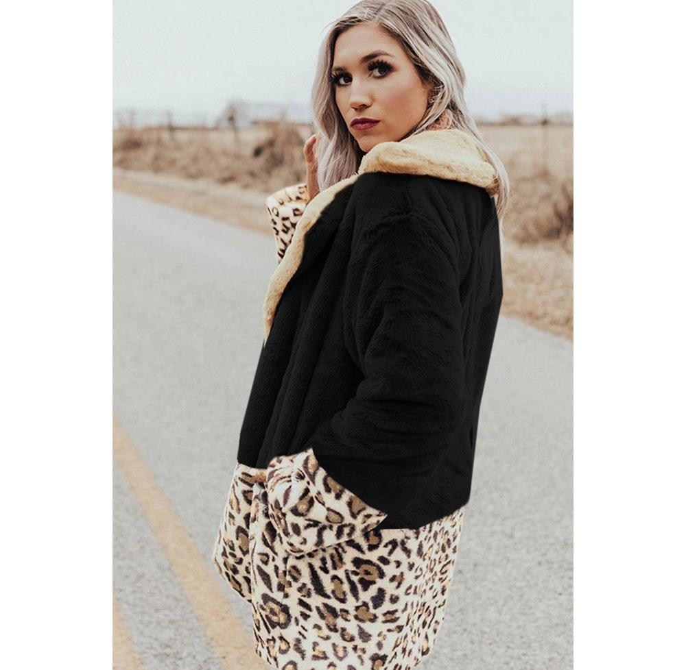 Leopard patchwork sweater