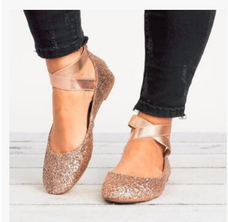 Frauen Frühling Herbst Leopard Print Casual Fashion Weiche Runde Zehe Solide Elastische Riemen Flache Schuhe