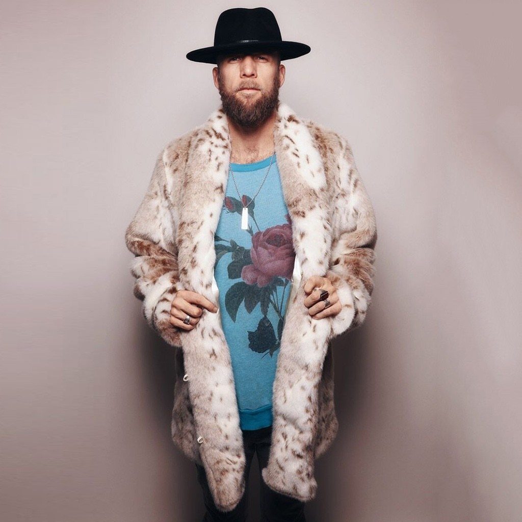 Leopard fake fur coat