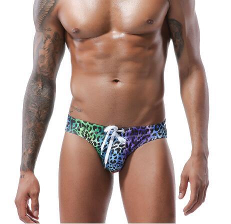 Man Leopard Badeanzug Trunks Badeanzug Male Swimsuit Briefs