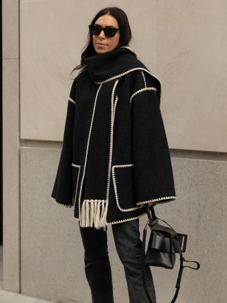 Bequeme Woll-Cape-Jacke