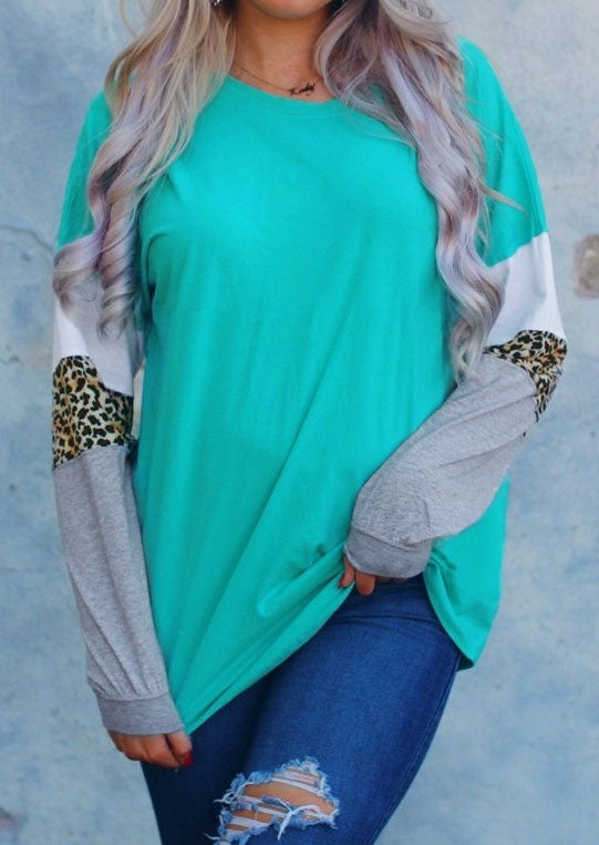 Tricolor Leopard Sweatshirt