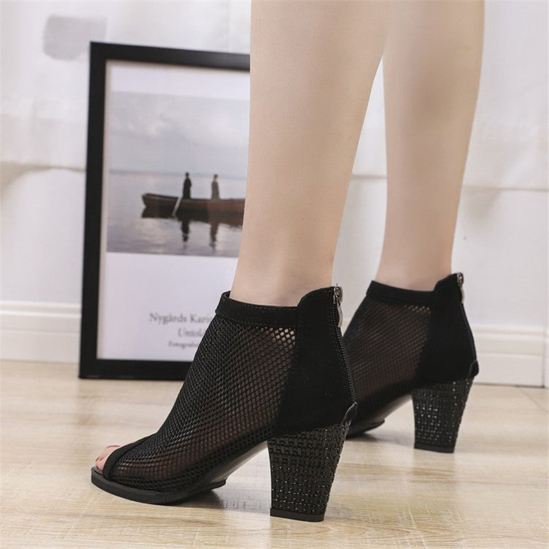 Thick leopard female sandals