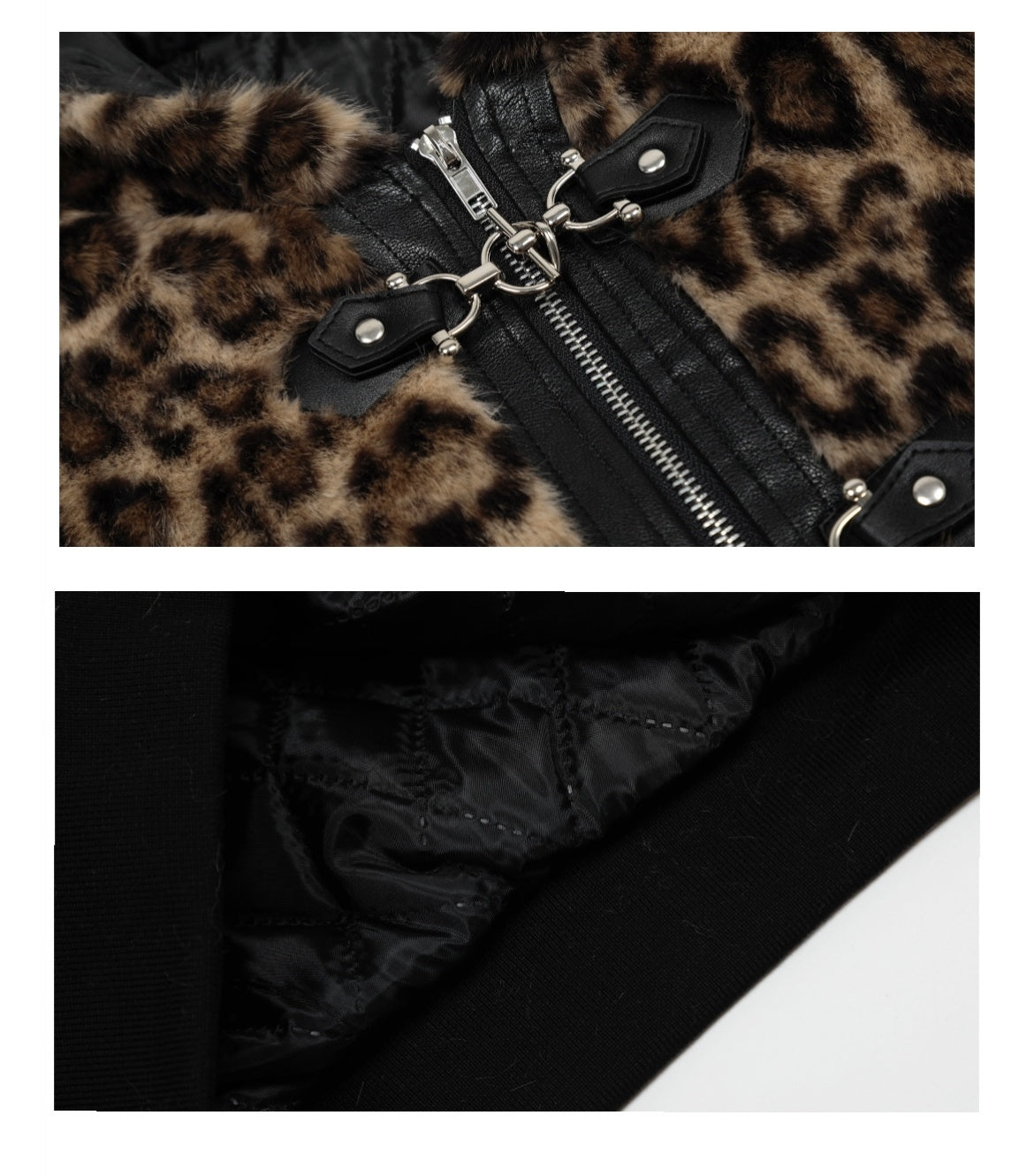 Hooded Jacket Women's Loose Thick Leopard Print Full Print Design Street Coat