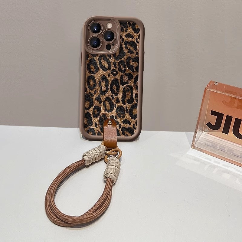 Leopard Print Lanyard für 16 Handytasche