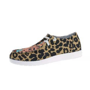 Neuer Stil Sportschuhe Frauen Plattform Ein-Schritt Leopardenmuster Casual Einzelne Schuhe Frauen Schuhe