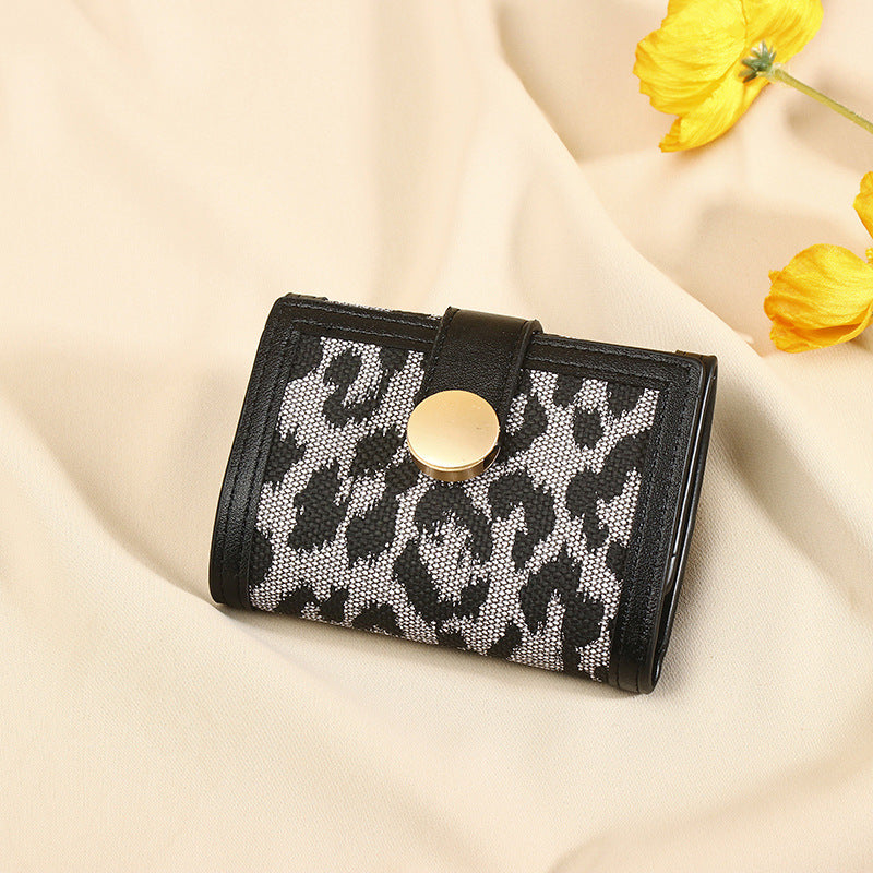 Women's Trendy Leopard Print Fashion Short Wallet