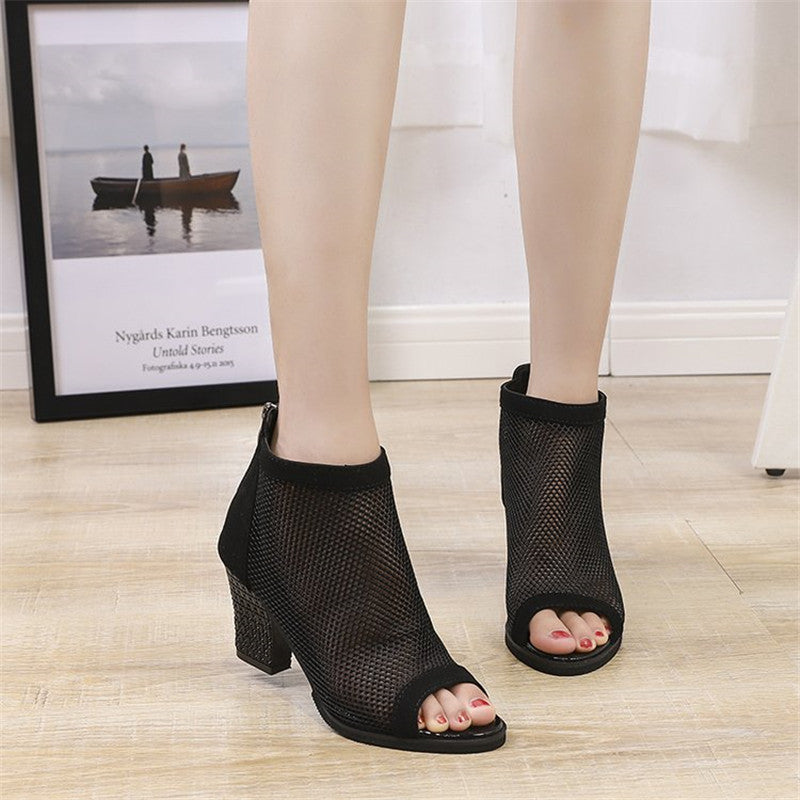 Thick leopard female sandals