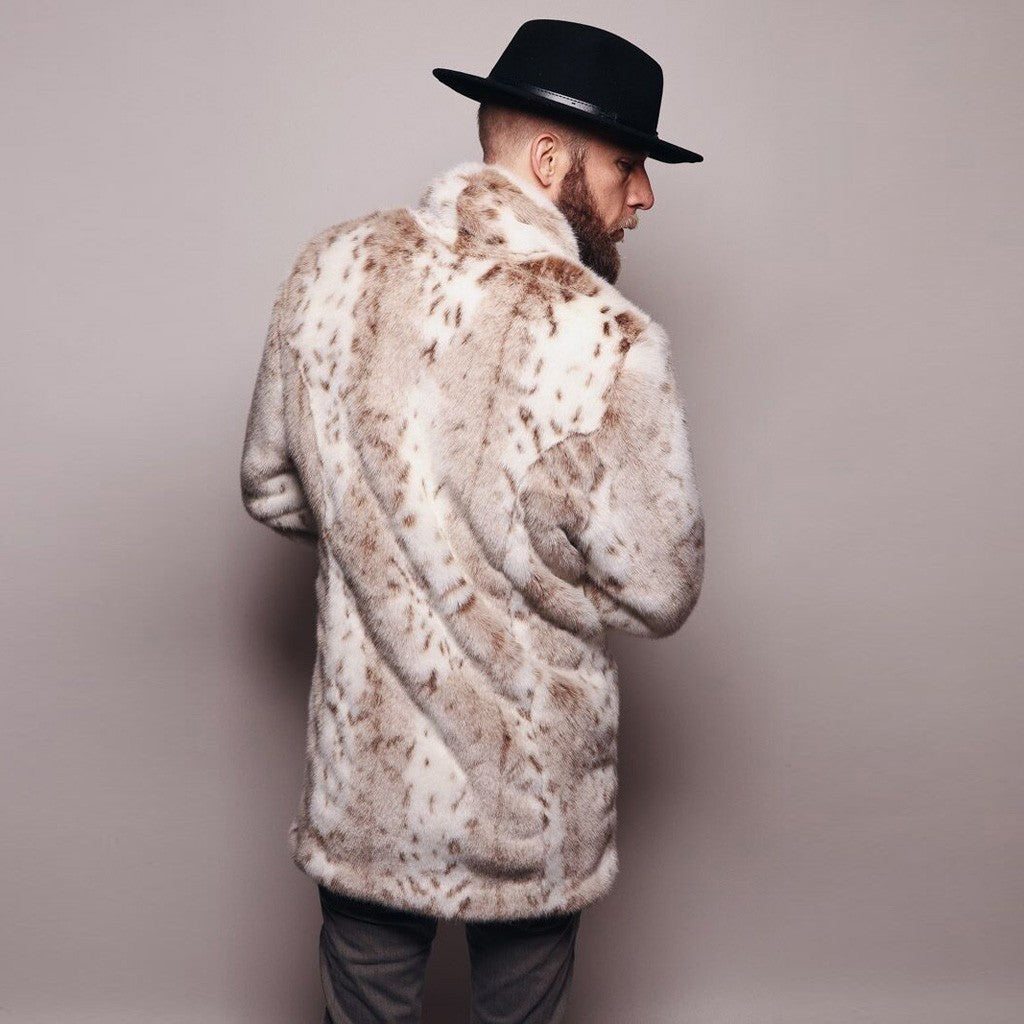 Leopard fake fur coat