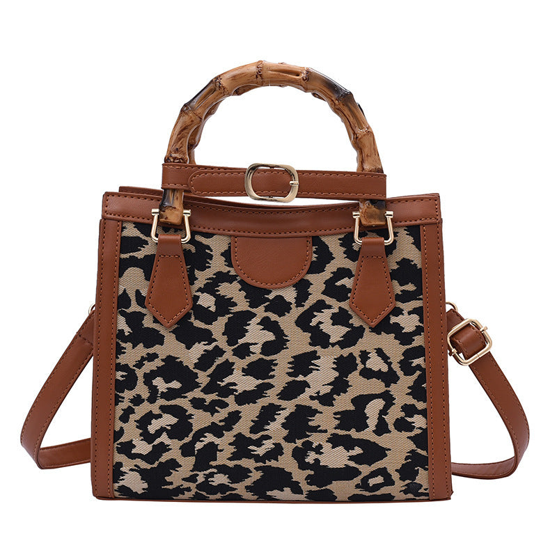 Leopardenmuster Kleine quadratische Tasche Handtasche