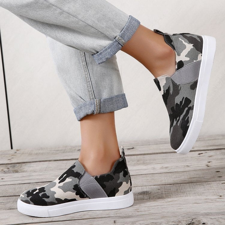 Leopard Loafers Frauen Elastic Band Design Casual flache Schuhe