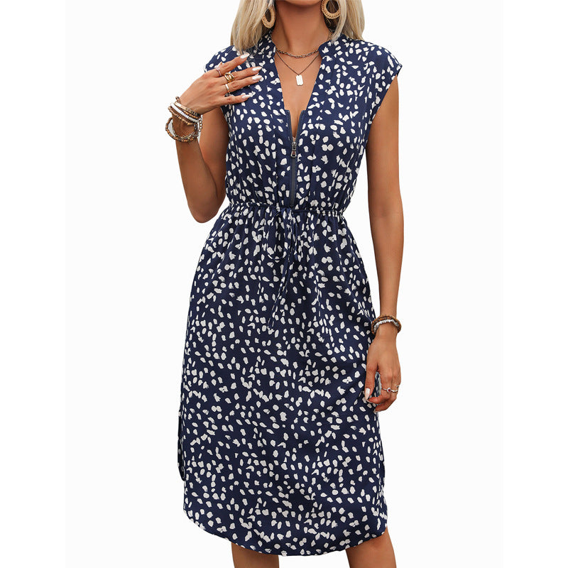 Ärmelloses Kleid mit Leopardenmuster für Frauen