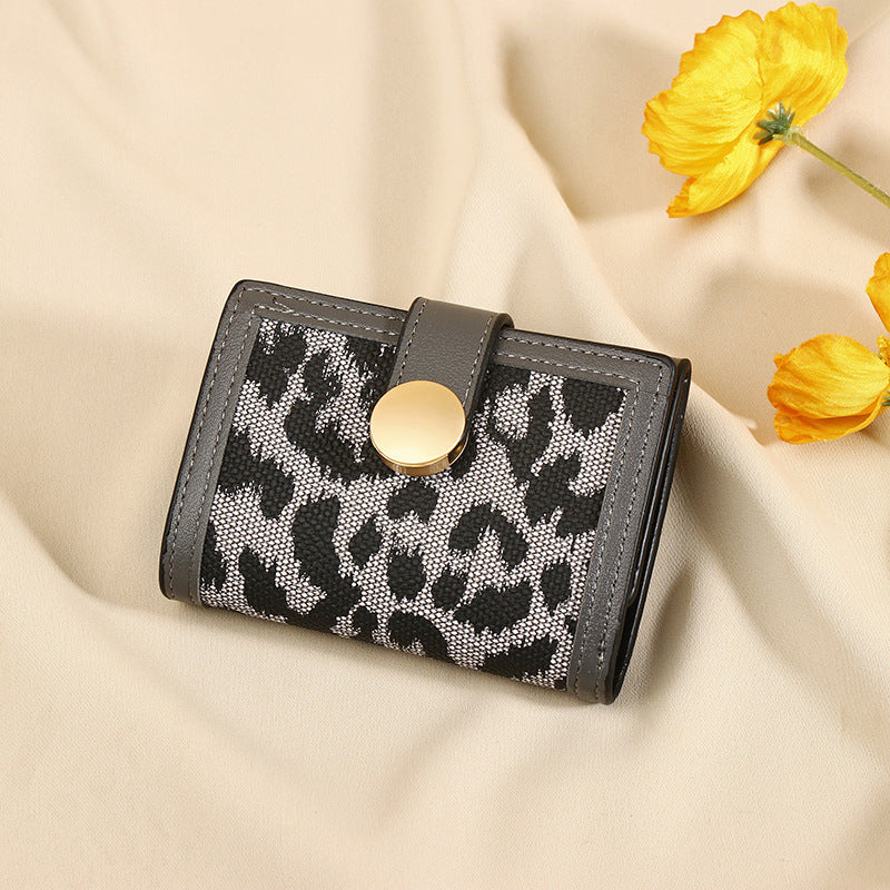 Women's Trendy Leopard Print Fashion Short Wallet