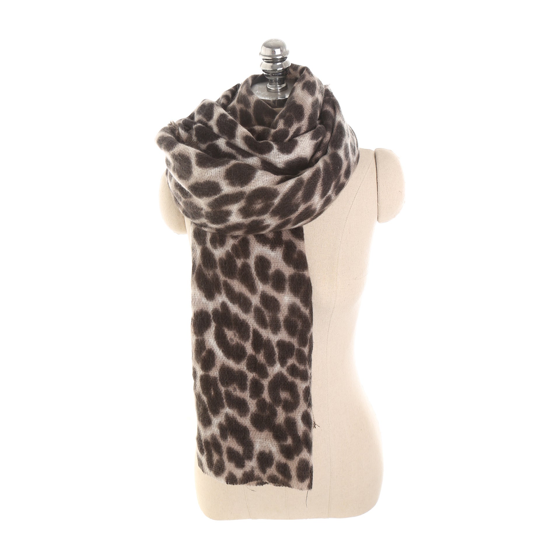 Leopard-print cashmere women's scarf shawl