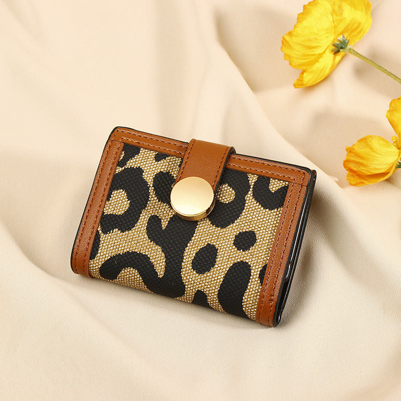 Women's Trendy Leopard Print Fashion Short Wallet
