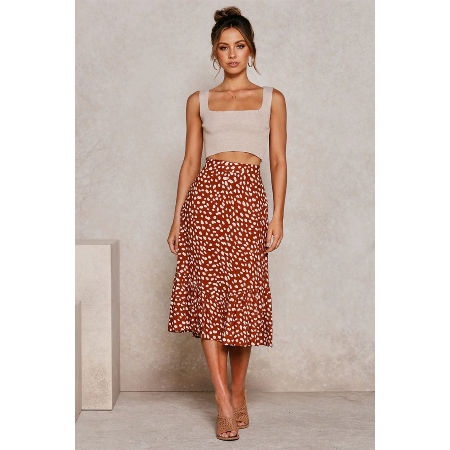Women's leopard print skirt