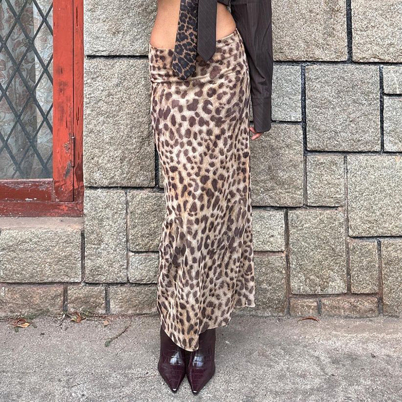 Summer New Leopard Print High Waist Skirt