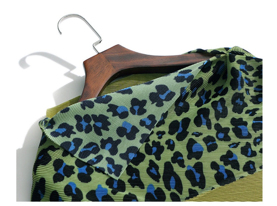 Western Style Leopard Print Temperament Mutter Kleid